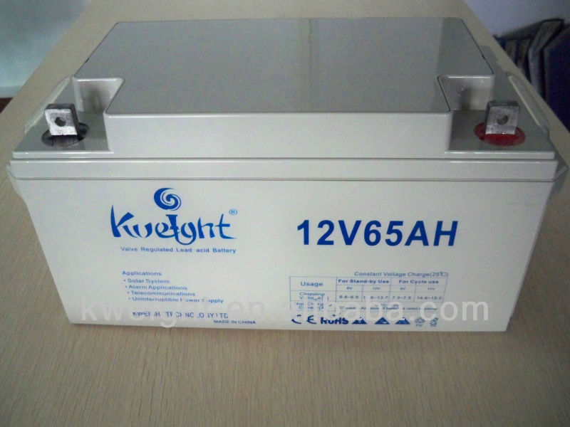 Ev 12v 65ah Jel Tipi Güneş Pili Ups Sokak Lambası İçin Derin Çevrim Aküsü